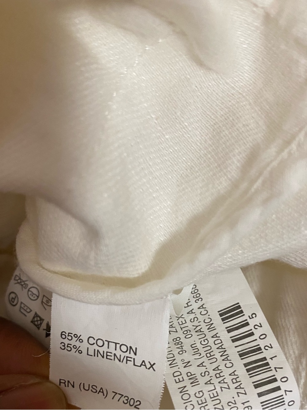 Zara Cream denim Utility Jacket with Drawstring Waist - Picture 7 of 8